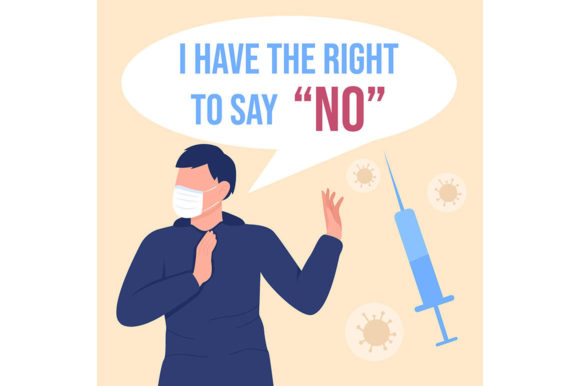 Anti Vaxxer Social Media Post Mockup: Graphics and Illustrations