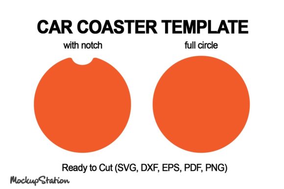 Car Coaster Template SVG, Circle DXF