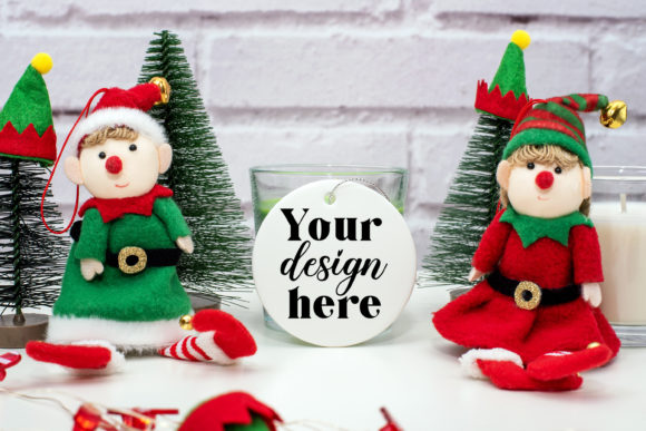 Christmas Ornament Mockup. Elf Mockup 10 Graphics