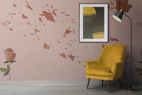 Cute Pattern in Mockup Wall