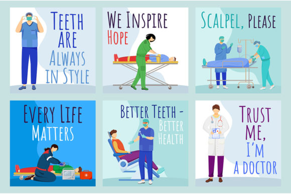 Doctor Social Media Post Mockup Set: Graphics for Branding