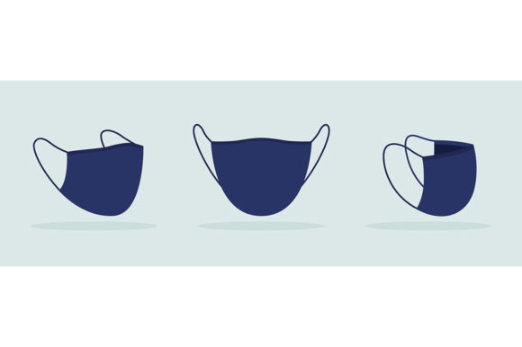 Elastic Slim Fit Face Mask Mockup Graphics