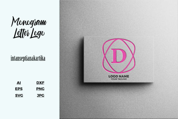Logo Letter D Pink Mockup: Graphics and Logos for Editorial Use