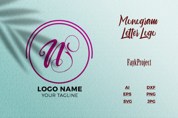 Logo Letter N Purple Texture Mockup for Graphics & Logos