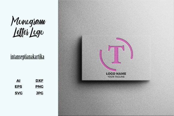 Logo Letter T Mockup Texture Graphics