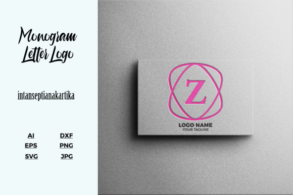 Logo Letter Z Pink Mockup: Graphics & Logos for Creative Projects