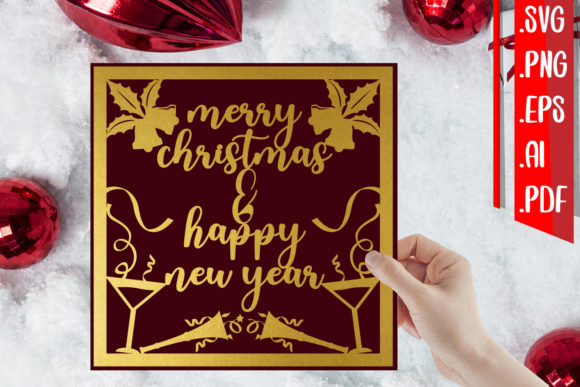 Merry Christmas Card: Graphics for Crafts