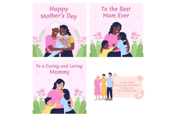 Mother Appreciation Day Post Mockup Set: Graphics for Creative Design