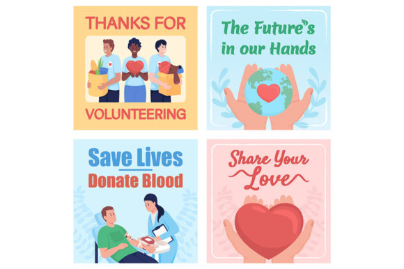 Participation in Charity Card Mockup Set: Graphics for Real Business Use