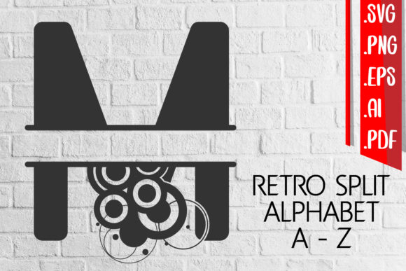 Retro Abstract Split Alphabet a-Z