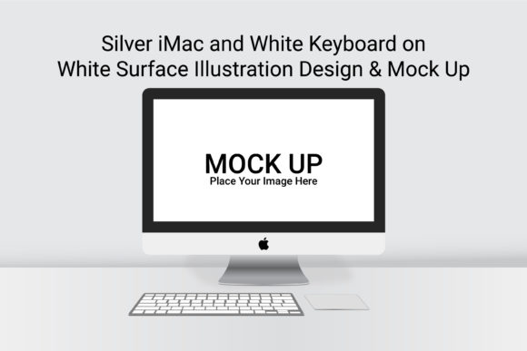 Silver iMac Illustration for Graphics and Monitors
