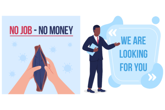 Unemployment Social Media Post Mockup: Graphics for Real Projects